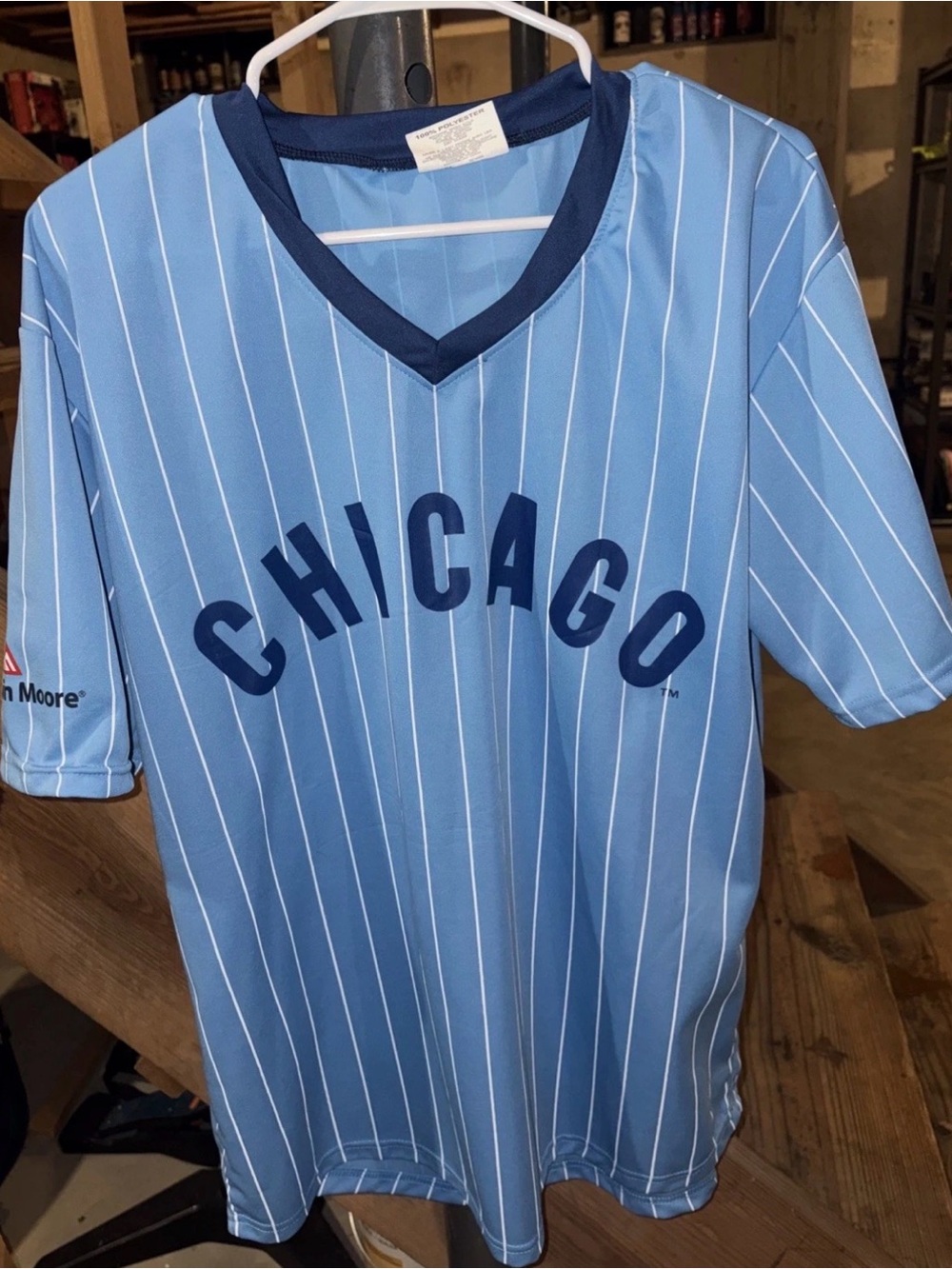 Chicago Cubs Benjamin Moore Retro 1980s Powder Blue Throwback Jersey Giveaway XL